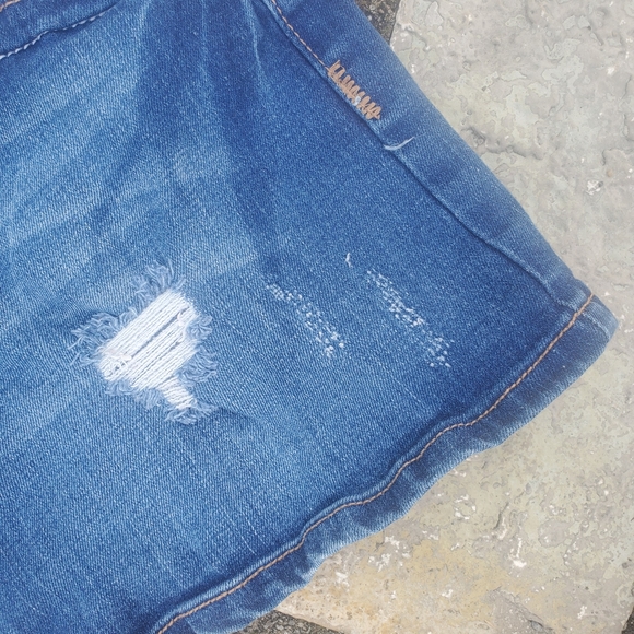 EUC Dark Wash Denim Mini Skirt Size 9 / 10 - Picture 7 of 8